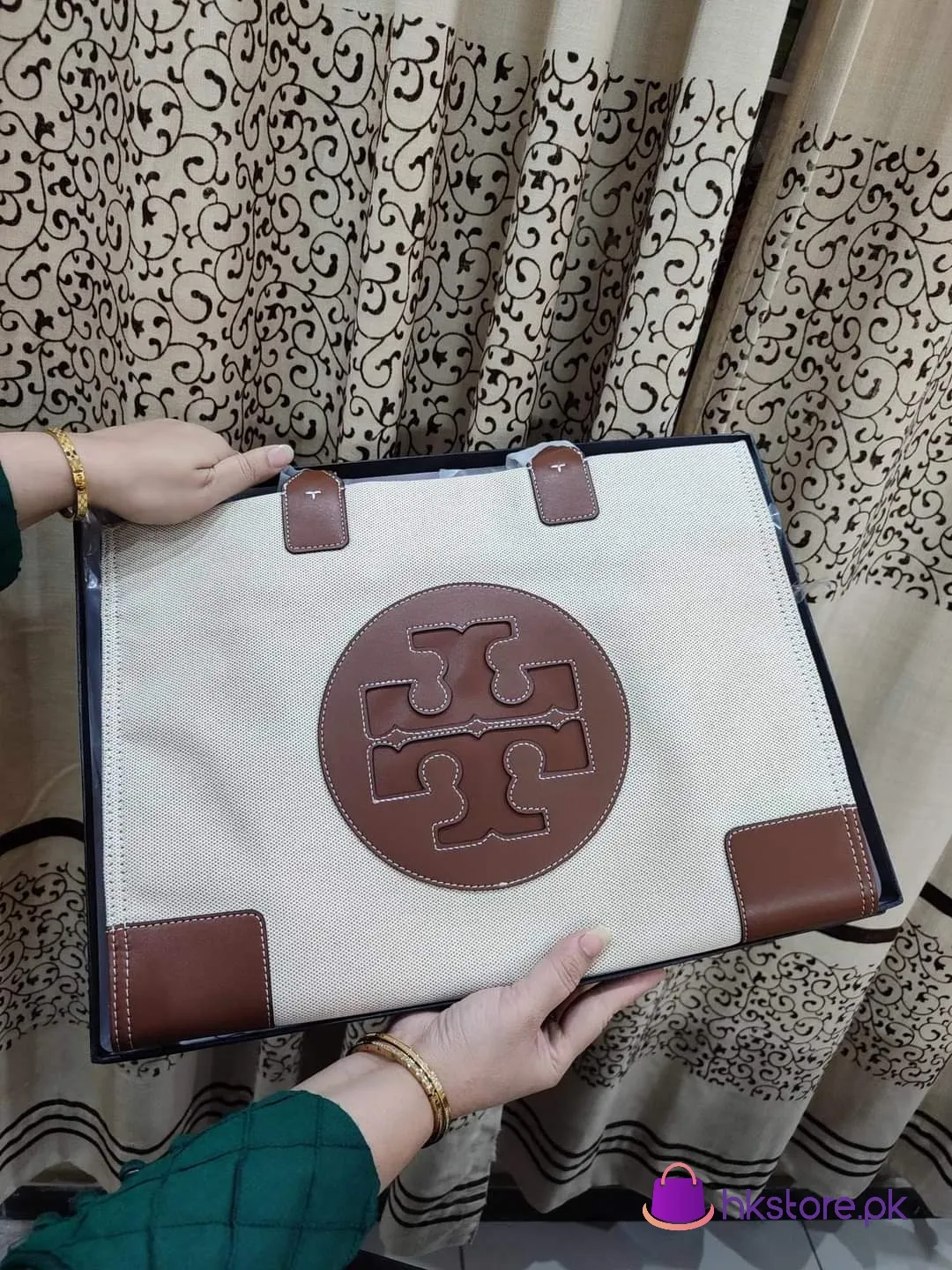 Best Price Torry Burch Tote Bag Canvas Jute Material 